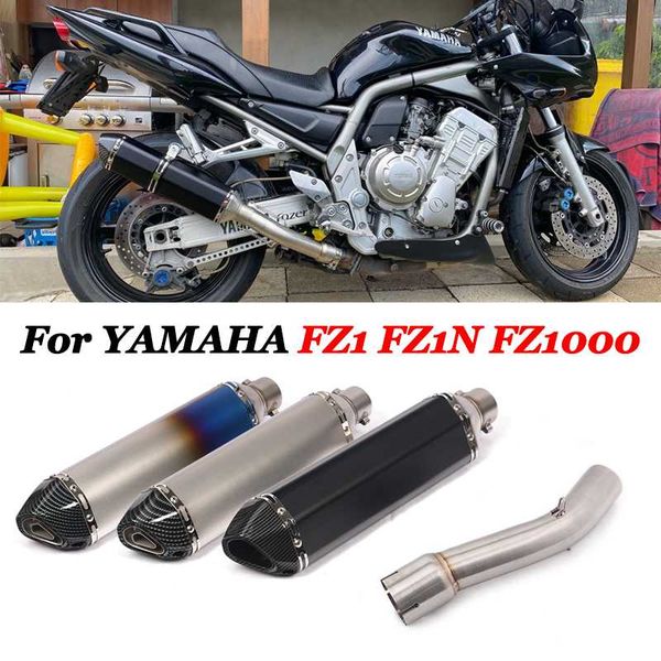 

motorcycle gp exhaust muffler pipe middle pipe connector link tube for without exhaust slip on for fz1 fz1n fz1000