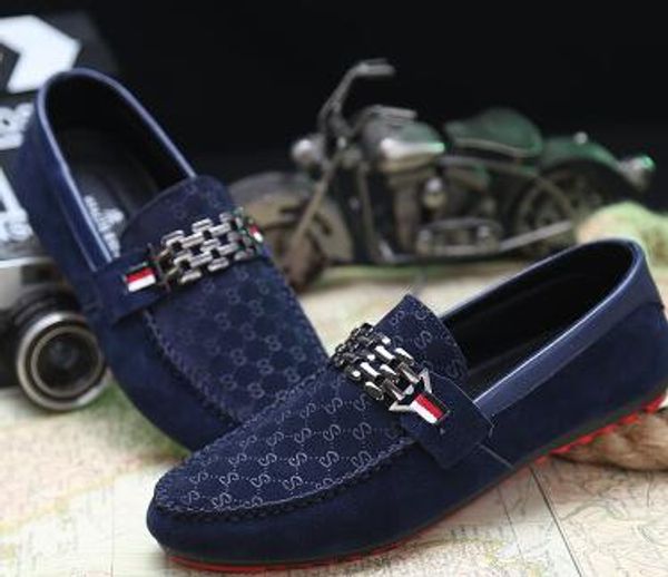 

the fashion driving shoes men shoe new men flat single shoes for men's casual shoe designer shoes, Blue;gray
