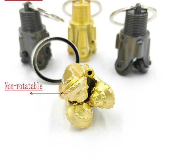 

non-rotatable pendant pdc oilfield gear drill bits key chain three cone rotary drill bit pendant oil well metal keyring05, Silver