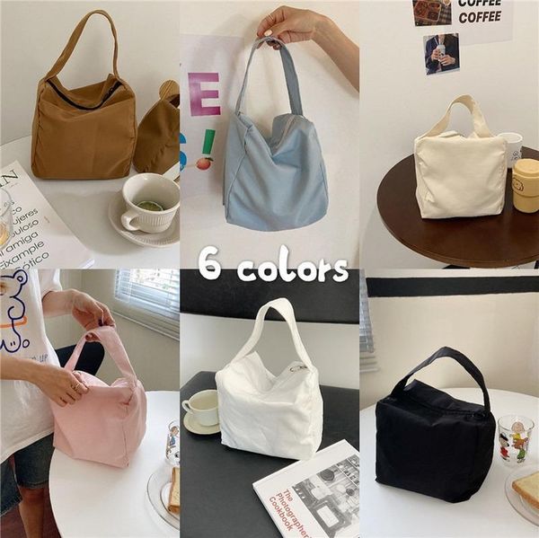 

japanese literature and art portable canvas small bag hand lunch lunch bag ins student fresh cloth luxury cross body