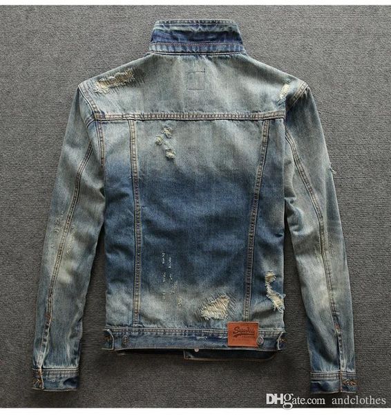 

2019 designer jacket sale autumn denim casual black blue jacket men's letters printing old streetwear cowboy jacket sizes m-3x, Black;brown