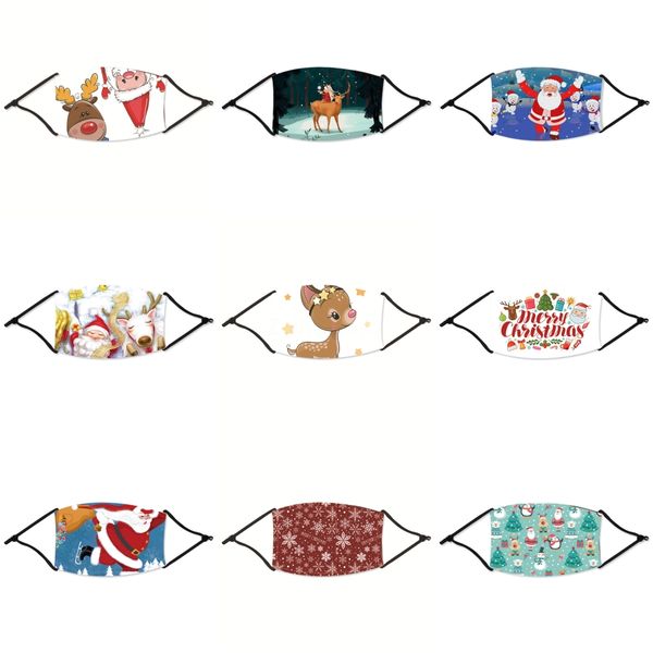 

3-7 arrived in the united states pm2.5 pure cotton anti-haze children's christmas masks, printed christmas masks integrated with 2 #554, Black