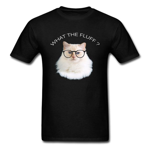 

cute graphic cat printed on t shirts what the fluff gentle bookish cats hipster tshirt for men funny design new tees