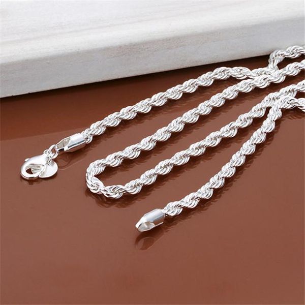 

silver rope stsn067 sterling necklace men twisted silver plate flash necklace necklace 925 fashion chains lakho bdehome