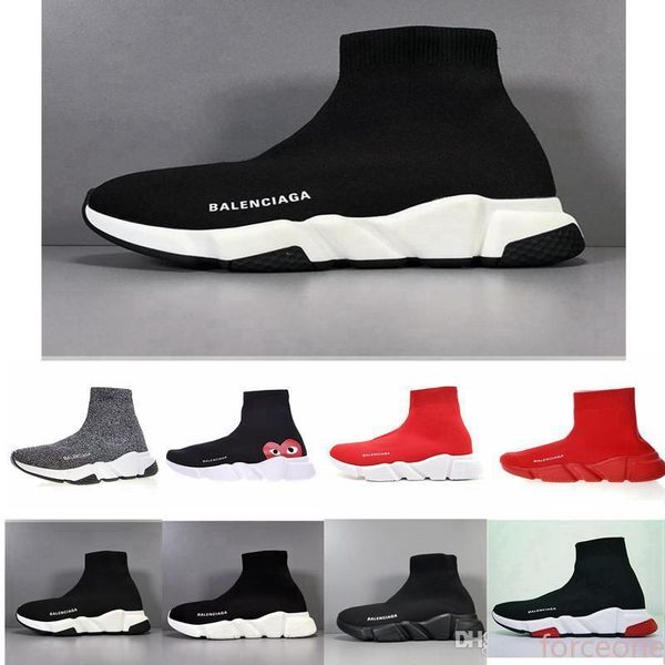 

designer sneakers speed trainer black red gypsophila triple black fashion flat sock boots casual shoes speed trainer runner for