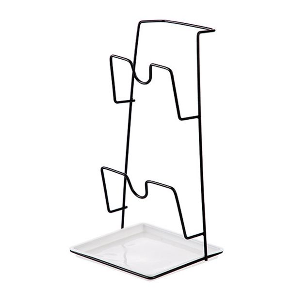 

organizer punch wall mounted save space wrought iron cooking pot lid rack