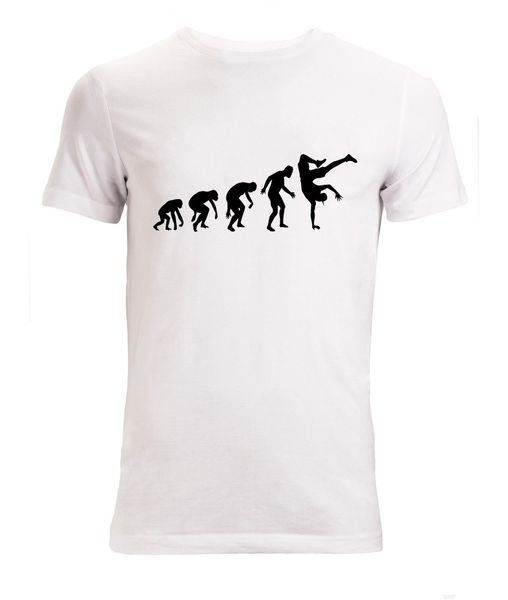 

new fashion cool casual t shirts evolution break dance breakdance art men's (woman's available) t shirt white summer tee shirt