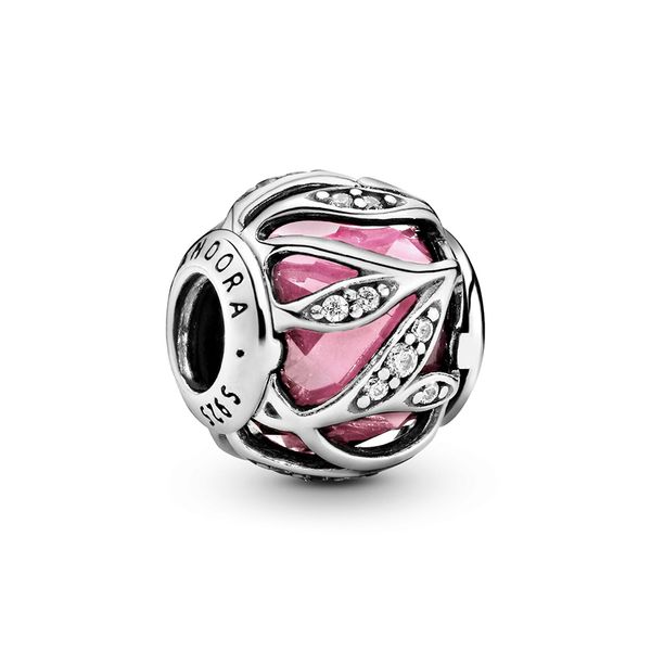 

authentic 925 sterling silver pink abstract leaves charm fit pandora bracelets fashion abstract leaves charms beads for diy jewelry making, Black