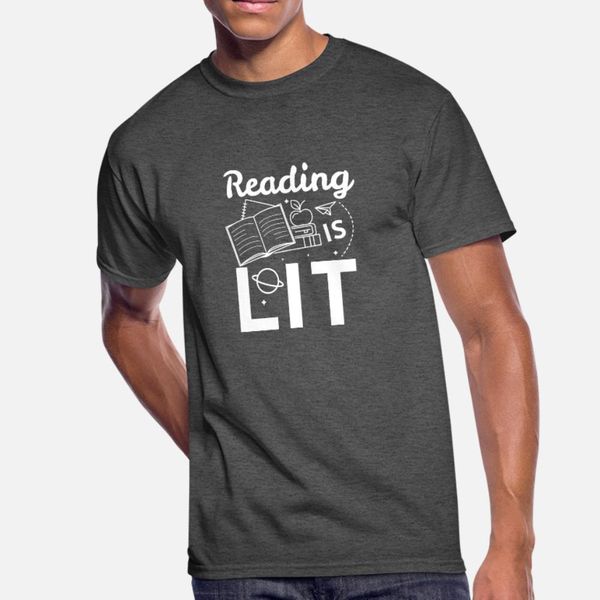 

reading is lit t shirt men knitted short sleeve round neck unique sunlight funny casual summer style normal shirt
