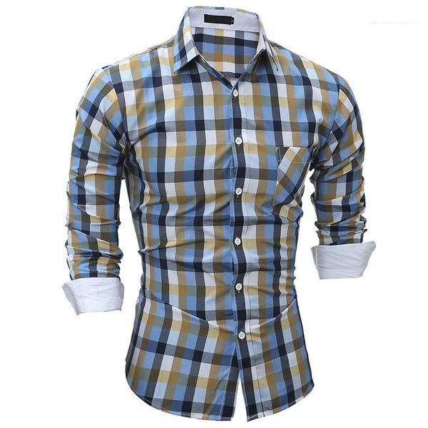 

printed slim shirts spring new style mens shirts casual style mens designer shirts fashionable colorful plaid, White;black
