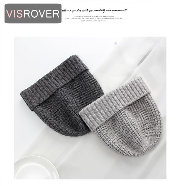 

visrover 11 colorsways cashmere beanie checked pattern winter hat women knit cap skullies beanies warm cap female hat gift, Blue;gray