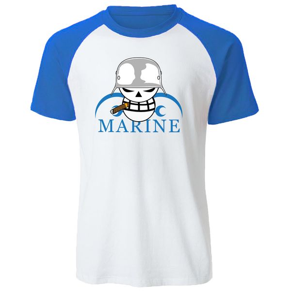 

marine navy logo t shirt one piece t-shirt cotton tee shirt raglan short sleeve japanese anime tshirt harajuku streetwear