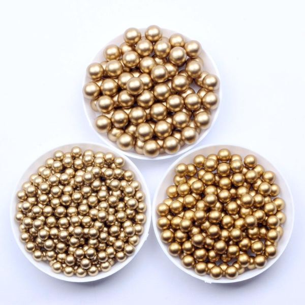 

nail art decorations round beads matte gold silver 5 6 8mm classic resin pearls no hole imitation rhinestones used for diy crafts decoration, Silver;gold