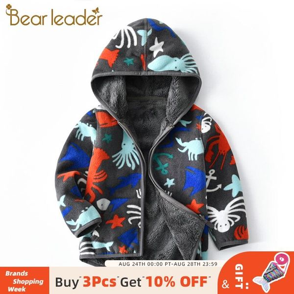 

bear leader children's autumn new long sleeve polar fleece fabric coats girls print fashion jackets baby boys open stitch coats, Blue;gray