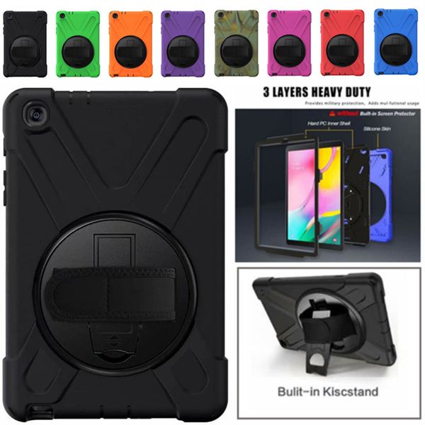 

tab a 10.1 t510 heavy duty rugged shockproof case 360 rotate kickstand/hand+neck strap for samsung tab a 10.1 sm-t510/t515 2019