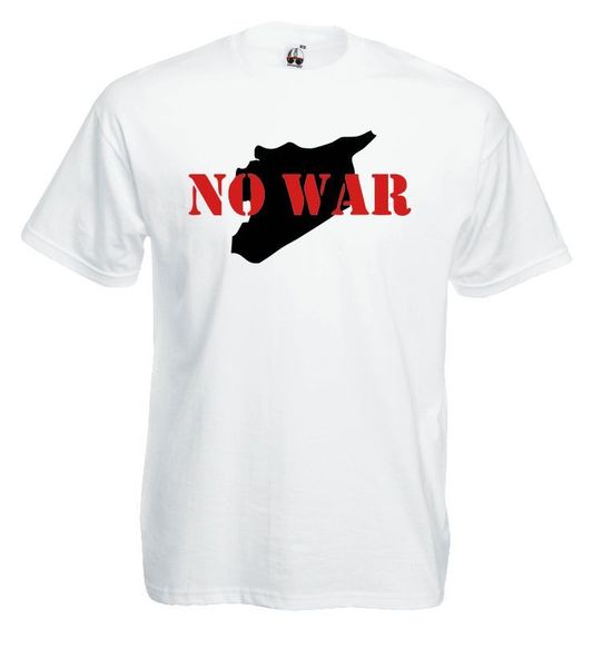 

summer fashion no war syria maglia j471 t-shirt 100% cotone activism syrian respect syria summer clothing