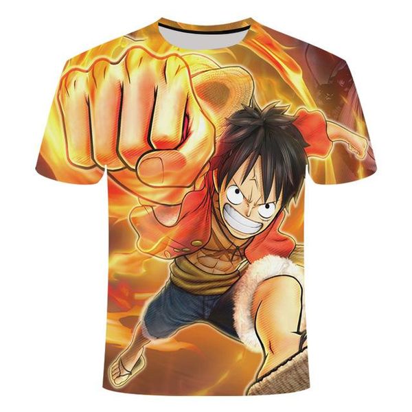 

one piece luffy new anime summer 3d print shirts kawaii hippie harajuku men clothing