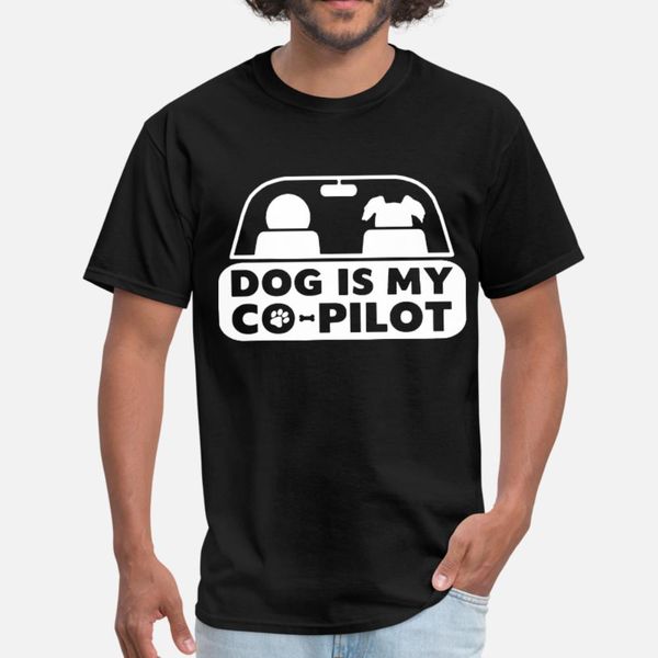 

собака мой copilot смешные собаки pet оу футболка мужчины фитнес хлопок шею уникальный фитнес аутентичные весенние письма