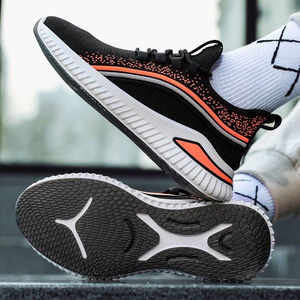 

men's running shoes sneakers fall winter outdoors trainers for men adults mesh men's shoes flying woven breathable casual