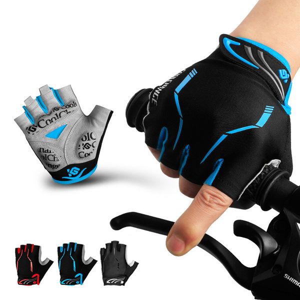 

riding cycling gloves half finger mens women's summer sports shockproof bike gloves gel mtb bicycle gloves guantes ciclismo, Black