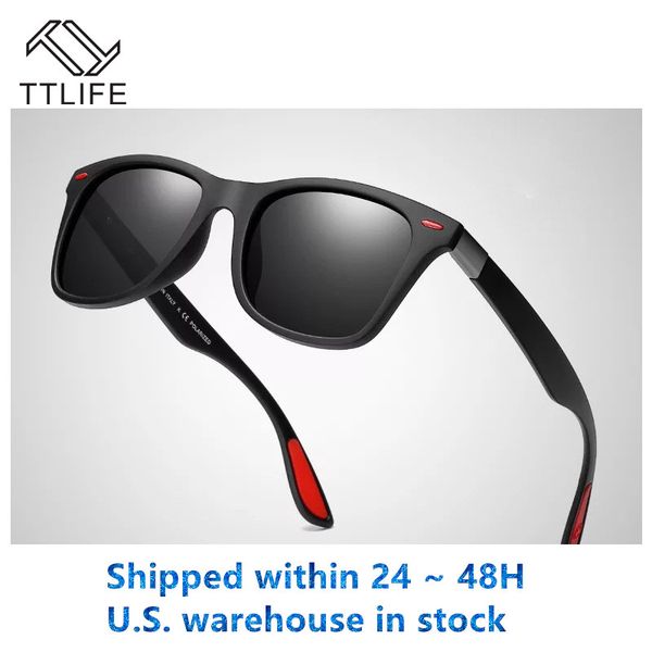 

ttlife driving men sunglasses black ultralight tr90 polarized glasses yellow pchromic vintage mens accessories yjhh0152, White;black