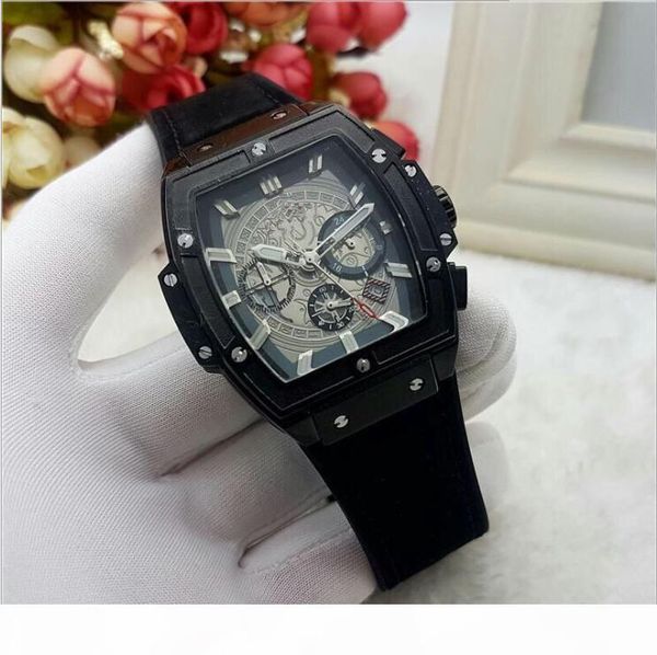 

2019 fashion watches sports mens watches hb full-featured 6-pin quartz watch business watch 8 color, Slivery;brown