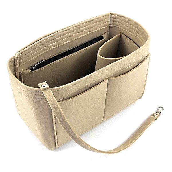 

cosmetic bag organizer felt insert bag multi-functional travel handbag women's makeup storage toiletry liner bags