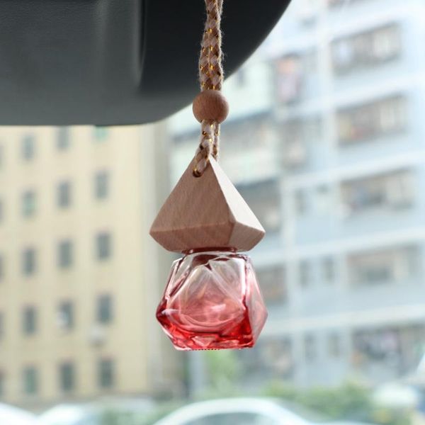 

air freshener car perfume bottle colorful car-styling perfume pendant for essential oils hanging glass bottle auto ornament