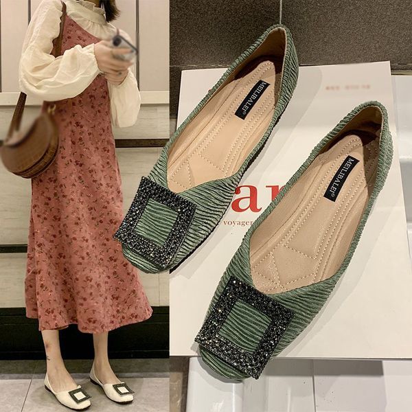 

women's flat shoes, fashionable korean style boat shoes, square toe flats, Black