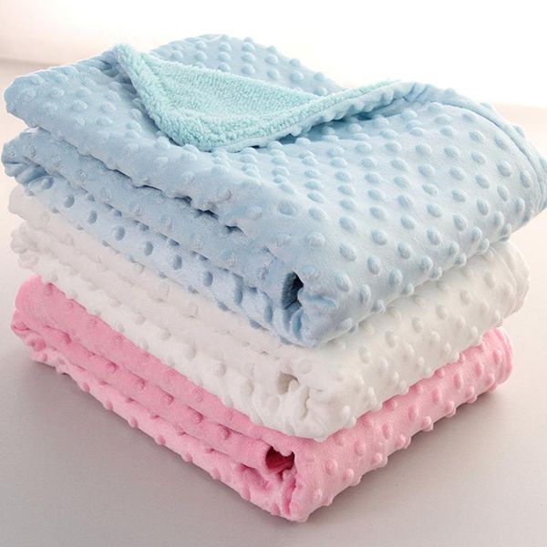 

baby stroller blanket double pressed carpet leisure air conditioning blanket newborn thermal soft fleece