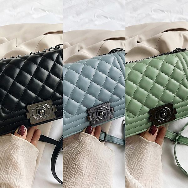 

graceful women's new 2020 spring and summer crossbody all-match fashion internet red rhombus chain shoulder satchel satchel bag shoulde