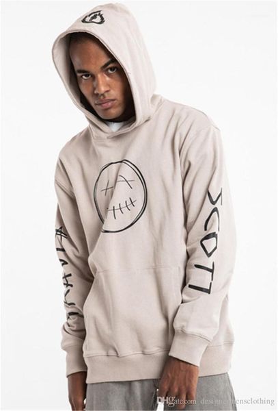 

long sleeve letters printed khaki men sweatshirts fashion loose male clothing travi scott designer men hoodies winter, Black
