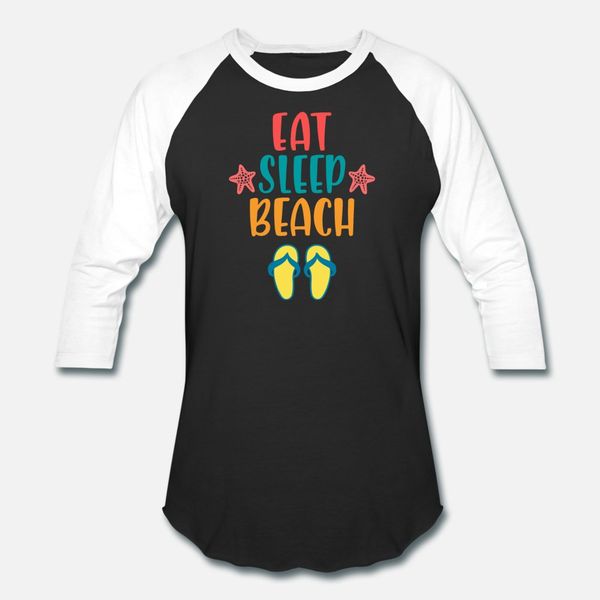 

eat sleep beach summer holiday t shirt men designer tee shirt crew neck unique anti-wrinkle breathable spring autumn formal shirt