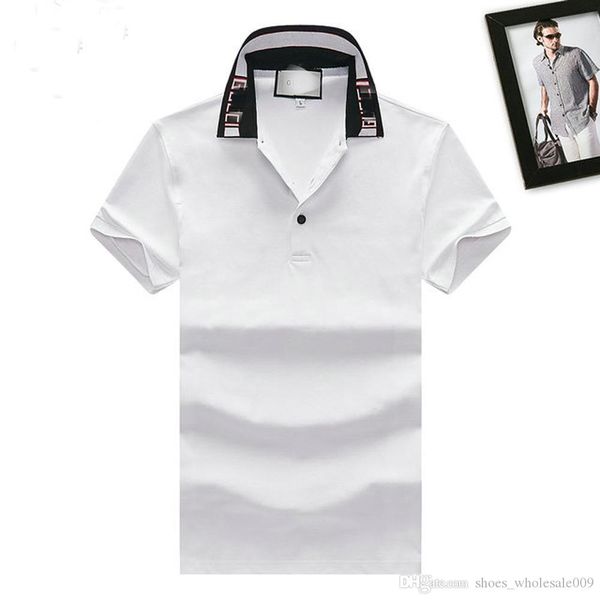 

wholesale 20fw luxury designer polo shirts men brand t shirts polos uomo herren embroidery monc gcds tee poloshirt designer clothes p100, White