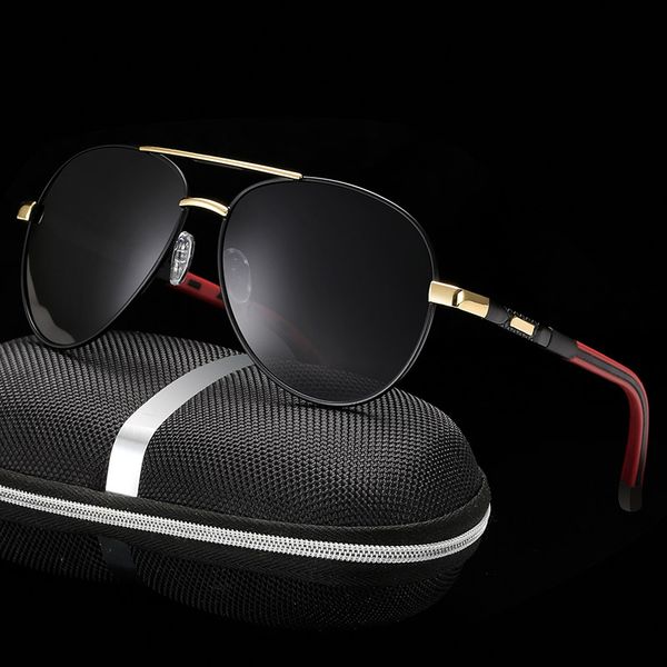 

brand design polarized sunglasses classic men coating driving sun glasses male uv400 metal sunglass shades hombre, White;black