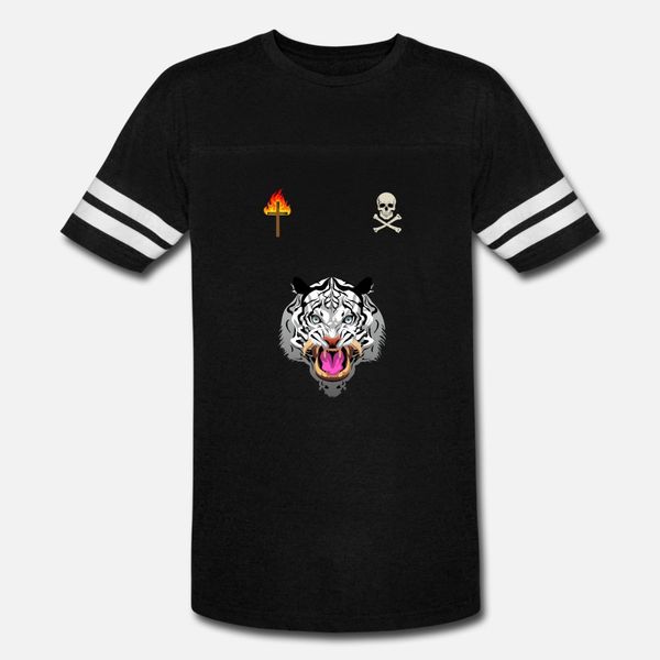 

white tiger skull and bones burning cross t shirt men personalized 100% cotton s-3xl fit famous fashion summer kawaii shirt