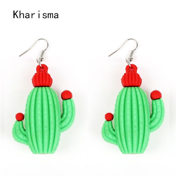 

dangle & chandelier kharisma fashion girls fruit big earrings strawberry cactus long jewelry women cute romantic, Silver