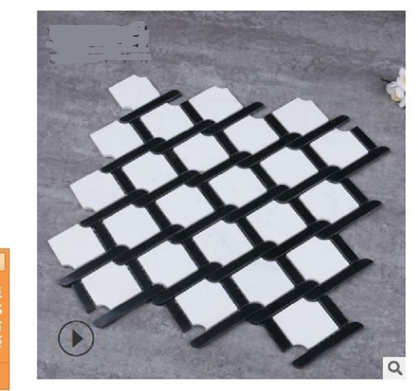 

2020 natural marble mosaic tile, jet jade jazz white guest room, tv background wall, interior wall tile