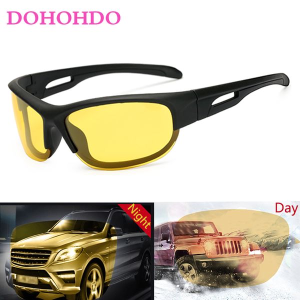 

dohohdo sunglasses car drivers night vision goggles anti-glare polarizer men driving sun glasses male accessories uv400, White;black