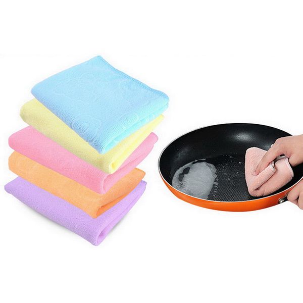 

hoomall 30x71cm mini micro fiber towel bear fit baby bath multi-function kitchen cleaning absorbent washing cloth