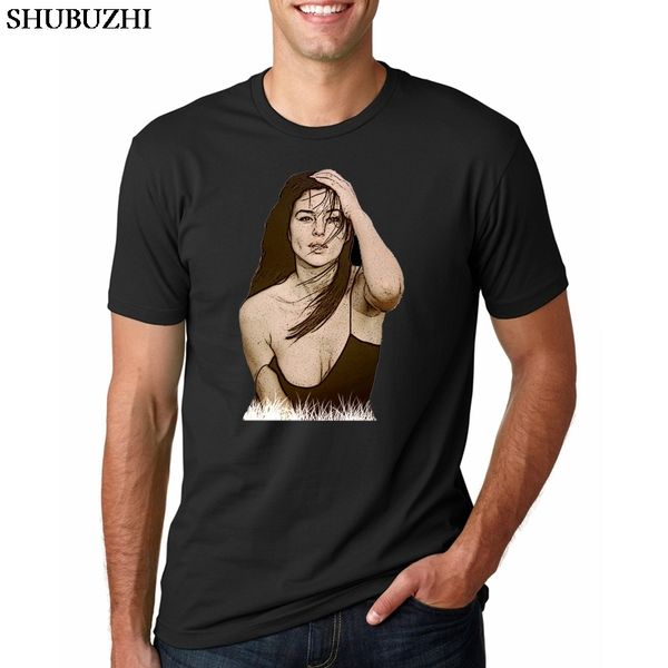 

monica bellucci by ellen unwerth t shirt mens 2015 fashion casual shoet sleeve 100% cotton tees t-shirt big size s-3xl