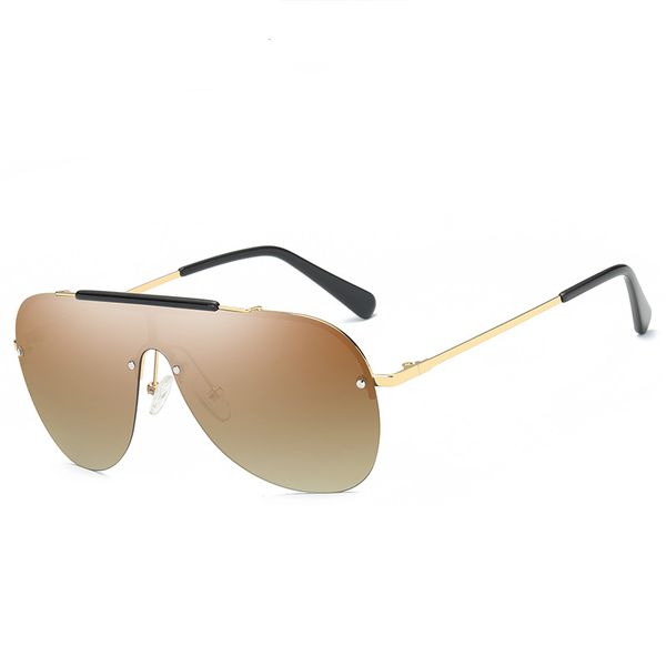 

retro oversized semi rimless gradient lens sunglasses men brand design polarized sun glasses driving eyewear male, White;black