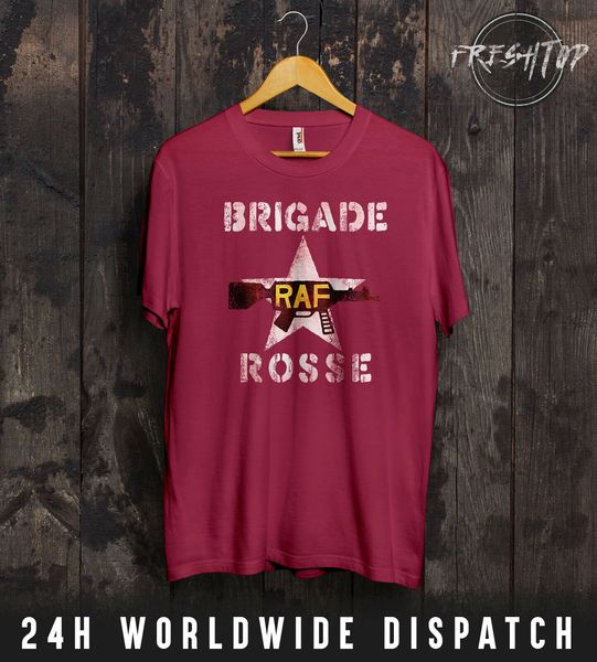 

brigade rosse raf t shirt worn by joe strummer the clash red army rock punk uk summer men o-neck short-sleeved printed tee