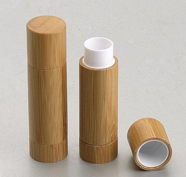 100 pezzi di bambù fai da te design vuoto lip gloss contenitore rossetto tubo, balsamo per le labbra contenitori per imballaggio cosmetico # 39117