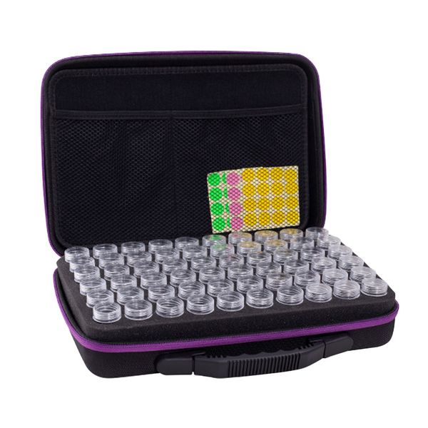 

120 grids storage bag home with bottle anti fall high density gift box nail art