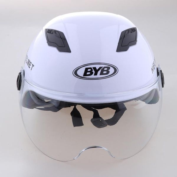 

motorcycle helmet 1/2 open face outdoor sport equipment white