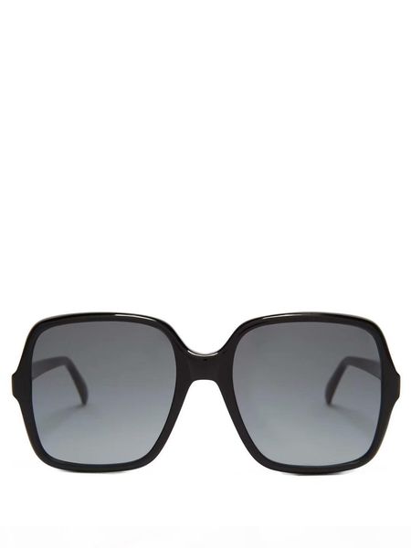 

7123 square sunglasses black grey smoke lens 55mm sun glasses women designer sunglasses ne with box, White;black