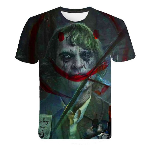 

sale clown joker face male 3d clown 3d print shirts plus size kawaii graphic men clothing