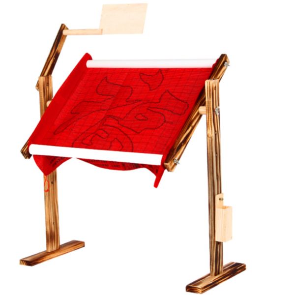 

wood ergonomic embroidery tool chinese handwork cross stitch rack adjustable