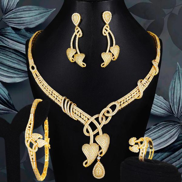 

missvikki 2020 elegant precious luxury 4 pcs jewelry set leaf drop earrings necklace bangle ring women wedding jewelry 2020 new, Silver